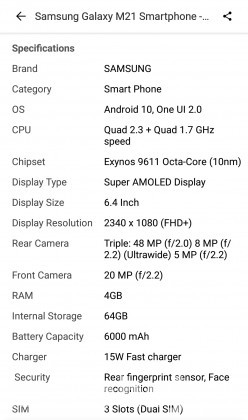 Samsung Galaxy M21 (Official)